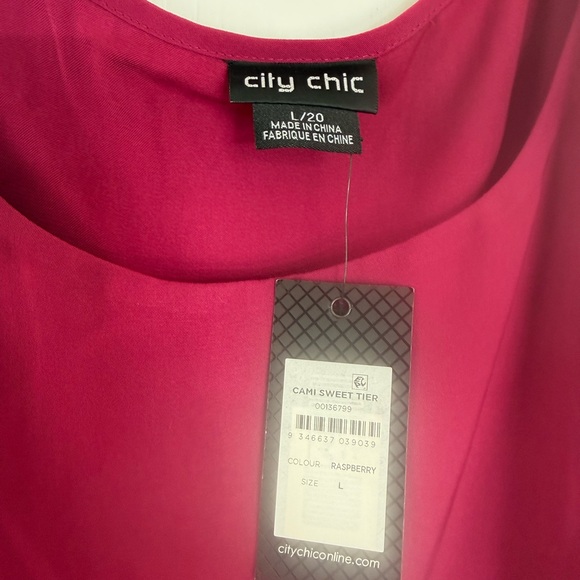 City Chic Raspberry Cami Top - Picture 4 of 5